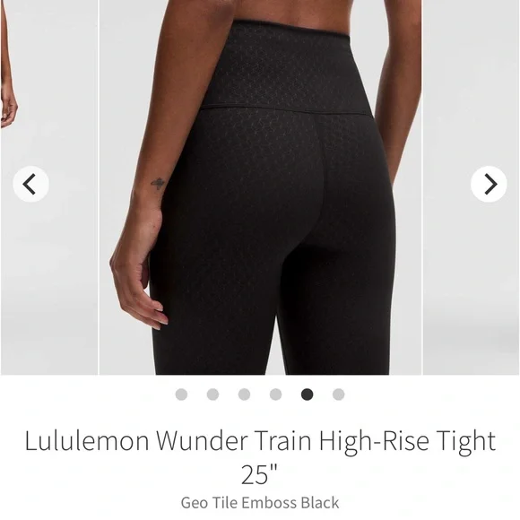 Lululemon Wunder Train High-Rise Tight 25" Geo Tile Emboss Black - Picture 11 of 11